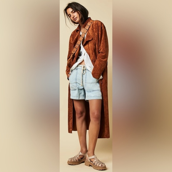 Free People Brown Long Coat - Picture 4 of 8